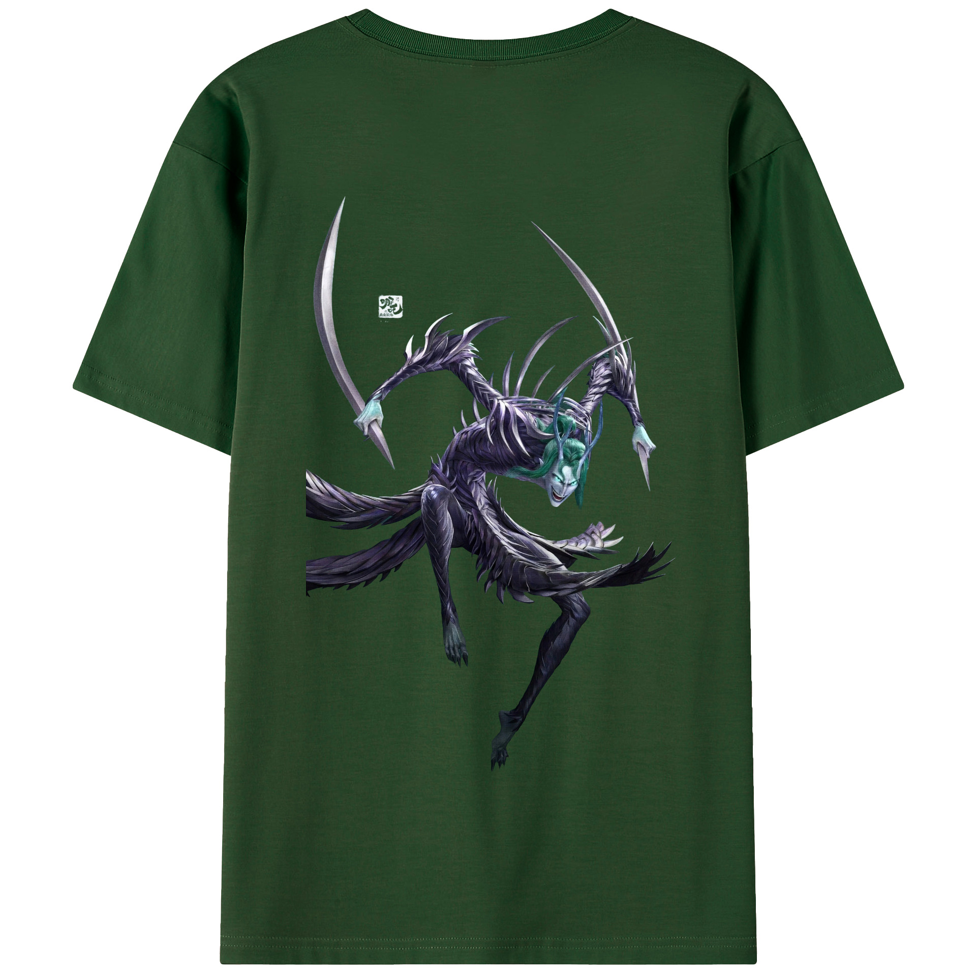 （画像用） Ne Zha 2 ナタ 魔童の大暴れ 綿100％半袖Tシャツ（背面プリント）